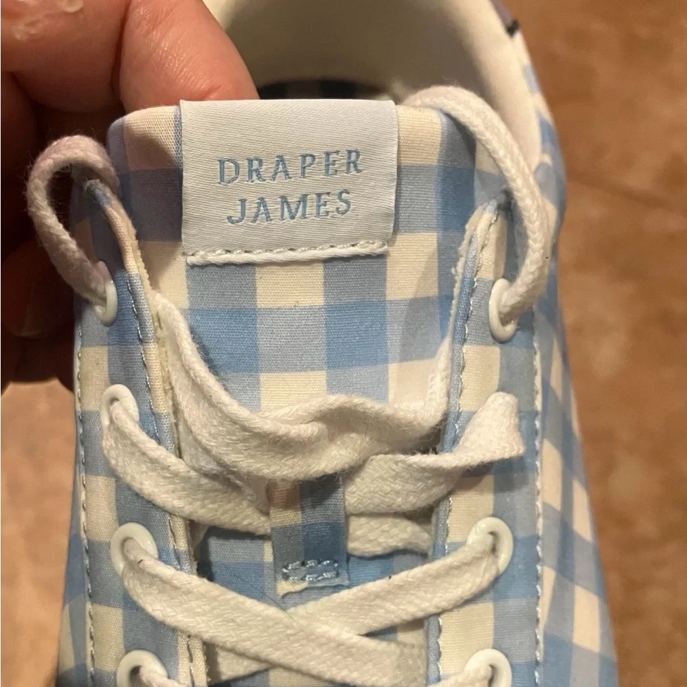 Draper James Blue and White Gingham Sneakers - Picture 4 of 15